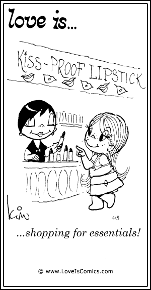 Love Is... shopping for essentials!