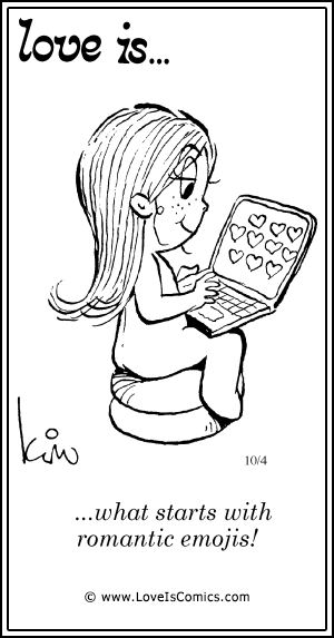 Love Is... what starts with romantic emojis!